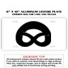 6 X 12 Full Size Aluminum License Plate for Cars and Trucks  Thumbnail