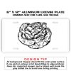 6 X 12 Full Size Aluminum License Plate for Cars and Trucks  Thumbnail