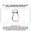 6 X 12 Full Size Aluminum License Plate for Cars and Trucks  Thumbnail