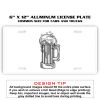 6 X 12 Full Size Aluminum License Plate for Cars and Trucks  Thumbnail