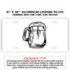 6 X 12 Full Size Aluminum License Plate for Cars and Trucks  Thumbnail