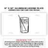 6 X 12 Full Size Aluminum License Plate for Cars and Trucks  Thumbnail