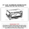 6 X 12 Full Size Aluminum License Plate for Cars and Trucks  Thumbnail