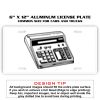 6 X 12 Full Size Aluminum License Plate for Cars and Trucks  Thumbnail
