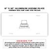 6 X 12 Full Size Aluminum License Plate for Cars and Trucks  Thumbnail