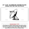 6 X 12 Full Size Aluminum License Plate for Cars and Trucks  Thumbnail