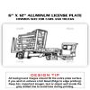 6 X 12 Full Size Aluminum License Plate for Cars and Trucks  Thumbnail