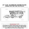 6 X 12 Full Size Aluminum License Plate for Cars and Trucks  Thumbnail
