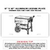 6 X 12 Full Size Aluminum License Plate for Cars and Trucks  Thumbnail
