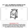 6 X 12 Full Size Aluminum License Plate for Cars and Trucks  Thumbnail