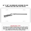 6 X 12 Full Size Aluminum License Plate for Cars and Trucks  Thumbnail