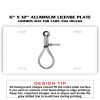 6 X 12 Full Size Aluminum License Plate for Cars and Trucks  Thumbnail