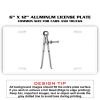 6 X 12 Full Size Aluminum License Plate for Cars and Trucks  Thumbnail
