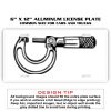 6 X 12 Full Size Aluminum License Plate for Cars and Trucks  Thumbnail