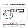 6 X 12 Full Size Aluminum License Plate for Cars and Trucks  Thumbnail