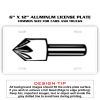 6 X 12 Full Size Aluminum License Plate for Cars and Trucks  Thumbnail