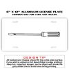 6 X 12 Full Size Aluminum License Plate for Cars and Trucks  Thumbnail
