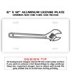 6 X 12 Full Size Aluminum License Plate for Cars and Trucks  Thumbnail