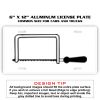 6 X 12 Full Size Aluminum License Plate for Cars and Trucks  Thumbnail
