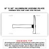 6 X 12 Full Size Aluminum License Plate for Cars and Trucks  Thumbnail