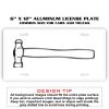 6 X 12 Full Size Aluminum License Plate for Cars and Trucks  Thumbnail