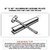 6 X 12 Full Size Aluminum License Plate for Cars and Trucks  Thumbnail
