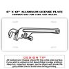 6 X 12 Full Size Aluminum License Plate for Cars and Trucks  Thumbnail
