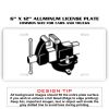 6 X 12 Full Size Aluminum License Plate for Cars and Trucks  Thumbnail