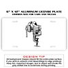 6 X 12 Full Size Aluminum License Plate for Cars and Trucks  Thumbnail