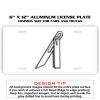 6 X 12 Full Size Aluminum License Plate for Cars and Trucks  Thumbnail