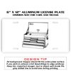 6 X 12 Full Size Aluminum License Plate for Cars and Trucks  Thumbnail