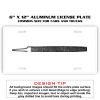 6 X 12 Full Size Aluminum License Plate for Cars and Trucks  Thumbnail