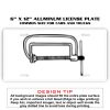 6 X 12 Full Size Aluminum License Plate for Cars and Trucks  Thumbnail