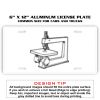6 X 12 Full Size Aluminum License Plate for Cars and Trucks  Thumbnail