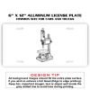 6 X 12 Full Size Aluminum License Plate for Cars and Trucks  Thumbnail