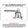 6 X 12 Full Size Aluminum License Plate for Cars and Trucks  Thumbnail