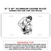 6 X 12 Full Size Aluminum License Plate for Cars and Trucks  Thumbnail