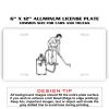 6 X 12 Full Size Aluminum License Plate for Cars and Trucks  Thumbnail