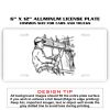 6 X 12 Full Size Aluminum License Plate for Cars and Trucks  Thumbnail
