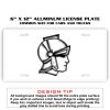 6 X 12 Full Size Aluminum License Plate for Cars and Trucks  Thumbnail