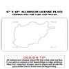 6 X 12 Full Size Aluminum License Plate for Cars and Trucks  Thumbnail