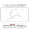 6 X 12 Full Size Aluminum License Plate for Cars and Trucks  Thumbnail