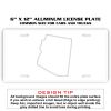 6 X 12 Full Size Aluminum License Plate for Cars and Trucks  Thumbnail