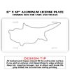 6 X 12 Full Size Aluminum License Plate for Cars and Trucks  Thumbnail