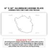 6 X 12 Full Size Aluminum License Plate for Cars and Trucks  Thumbnail