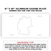6 X 12 Full Size Aluminum License Plate for Cars and Trucks  Thumbnail