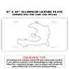 6 X 12 Full Size Aluminum License Plate for Cars and Trucks  Thumbnail