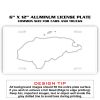 6 X 12 Full Size Aluminum License Plate for Cars and Trucks  Thumbnail