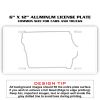 6 X 12 Full Size Aluminum License Plate for Cars and Trucks  Thumbnail