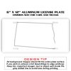 6 X 12 Full Size Aluminum License Plate for Cars and Trucks  Thumbnail